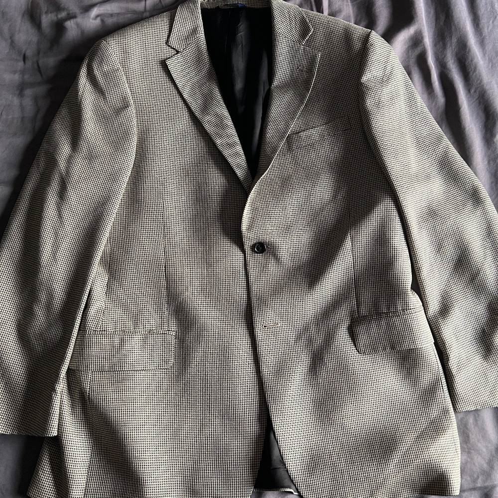 Black and Cream Houndstooth Jacket 44L